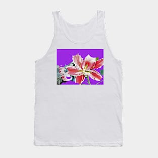 Red Lily Watercolor Painting Tank Top